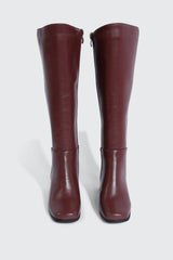 Square Toe Knee High Boots