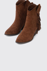 Western Fringe Ankle Boots