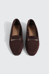 Faux Suede Square Toe Loafers
