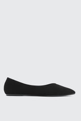 Faux Suede Pointed Toe Flats