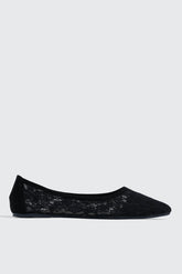 Lace Pointed Toe Flats