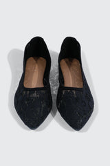 Lace Pointed Toe Flats