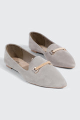 Faux Suede Pointy Toe Flats