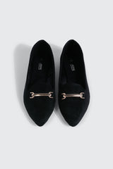 Faux Suede Pointy Toe Flats