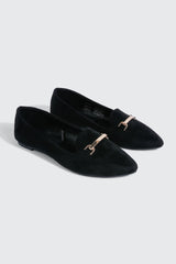 Faux Suede Pointy Toe Flats
