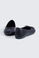 Round Toe Ballet Flats with Bow
