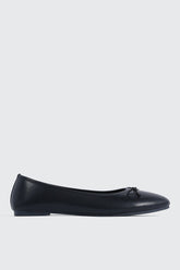 Round Toe Ballet Flats with Bow
