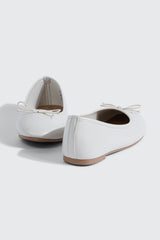 Round Toe Ballet Flats with Bow