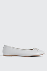 Round Toe Ballet Flats with Bow