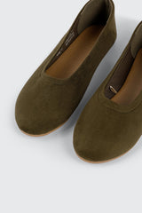 Faux Suede Ballet Flats