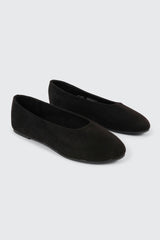 Faux Suede Ballet Flats