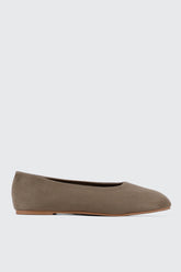 Faux Suede Ballet Flats