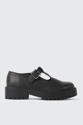 Faux Leather T-Strap Shoes