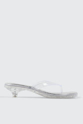 Clear Mule Kitten Heels