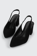 Pointed Toe Slingback Heel Pumps