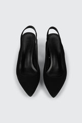 Pointed Toe Slingback Heel Pumps