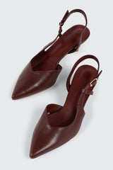 Pointed Toe Slingback Heels