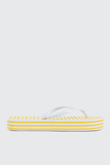 Striped Wedge Flip Flops