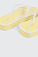 Striped Wedge Flip Flops