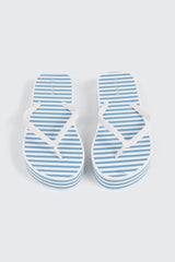 Striped Wedge Flip Flops