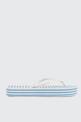 Striped Wedge Flip Flops