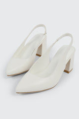 Pointed Toe Slingback Heel Pumps