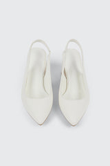 Pointed Toe Slingback Heel Pumps