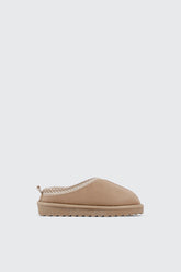 Faux Suede Slip On Mules