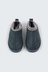 Faux Suede Slip On Mules