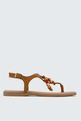 Beaded Thong Flat Sandals