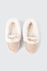 Faux Suede Loafer Slippers