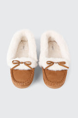 Faux Suede Loafer Slippers