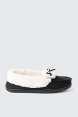 Faux Suede Loafer Slippers