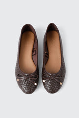 Woven Round Toe Ballet Flats