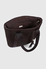Straw Tote Bag with Keychain