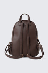 Pebbled Faux Leather Backpack