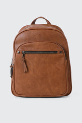 Pebbled Faux Leather Backpack