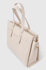 Pebbled Faux Leather Small Tote
