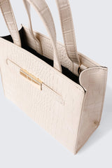 Croc Embossed Small Tote
