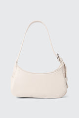 Faux Leather Shoulder Bag with Buckle Strap