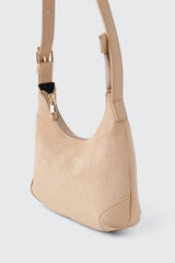 Faux Suede Shoulder Bag