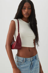Faux Leather Shoulder Bag
