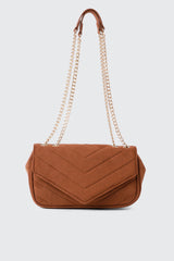 Smooth Faux Suede Crossbody Bag