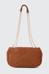 Smooth Faux Suede Crossbody Bag
