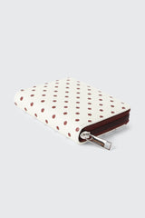 Compact Polka Dot Zip Wallet