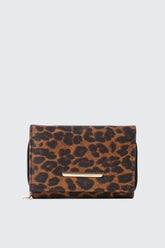 Leopard Print Snap Closure Wallet