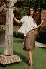 Satin Midi Skirt