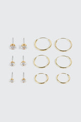 6-Pack 14K Gold Plated Earrings