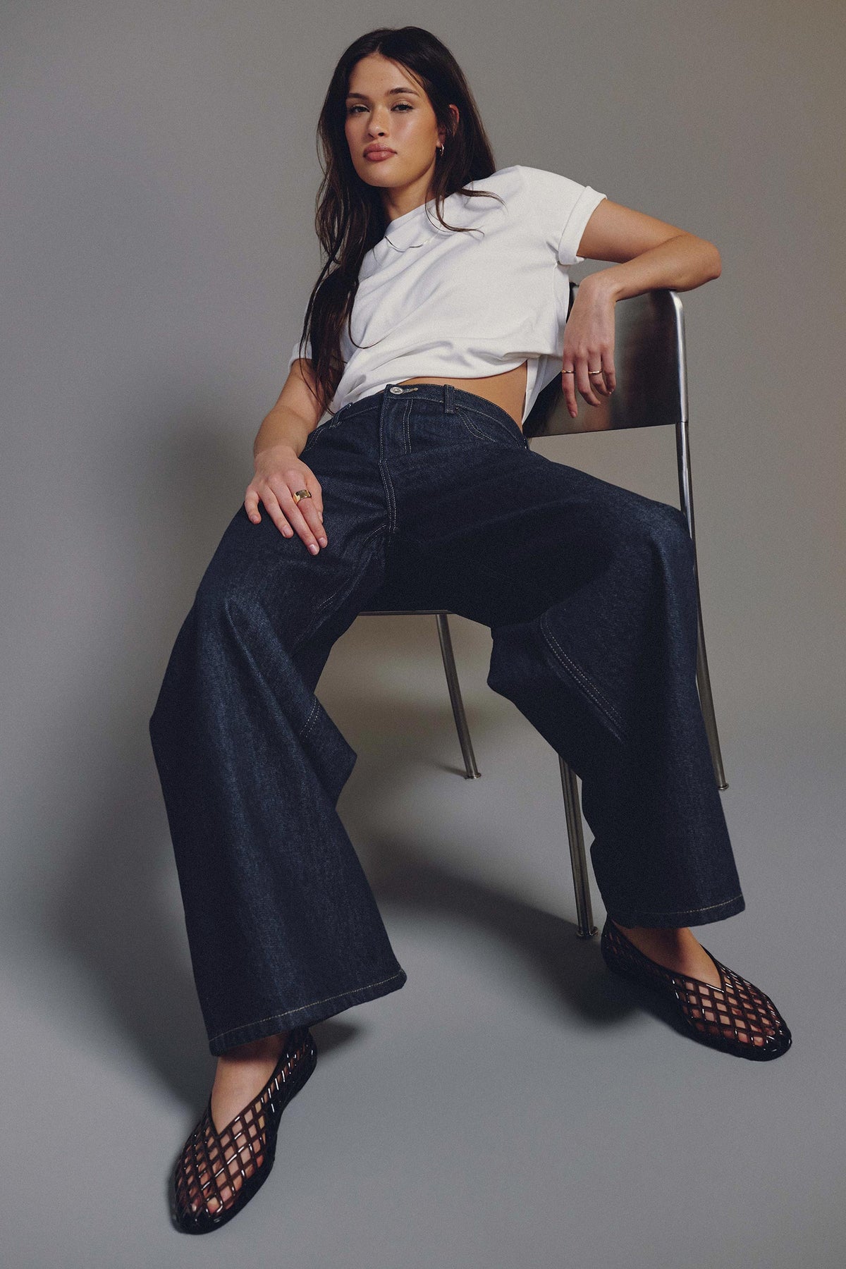 The Off-Duty Fit Low Rise Wide Leg Jean