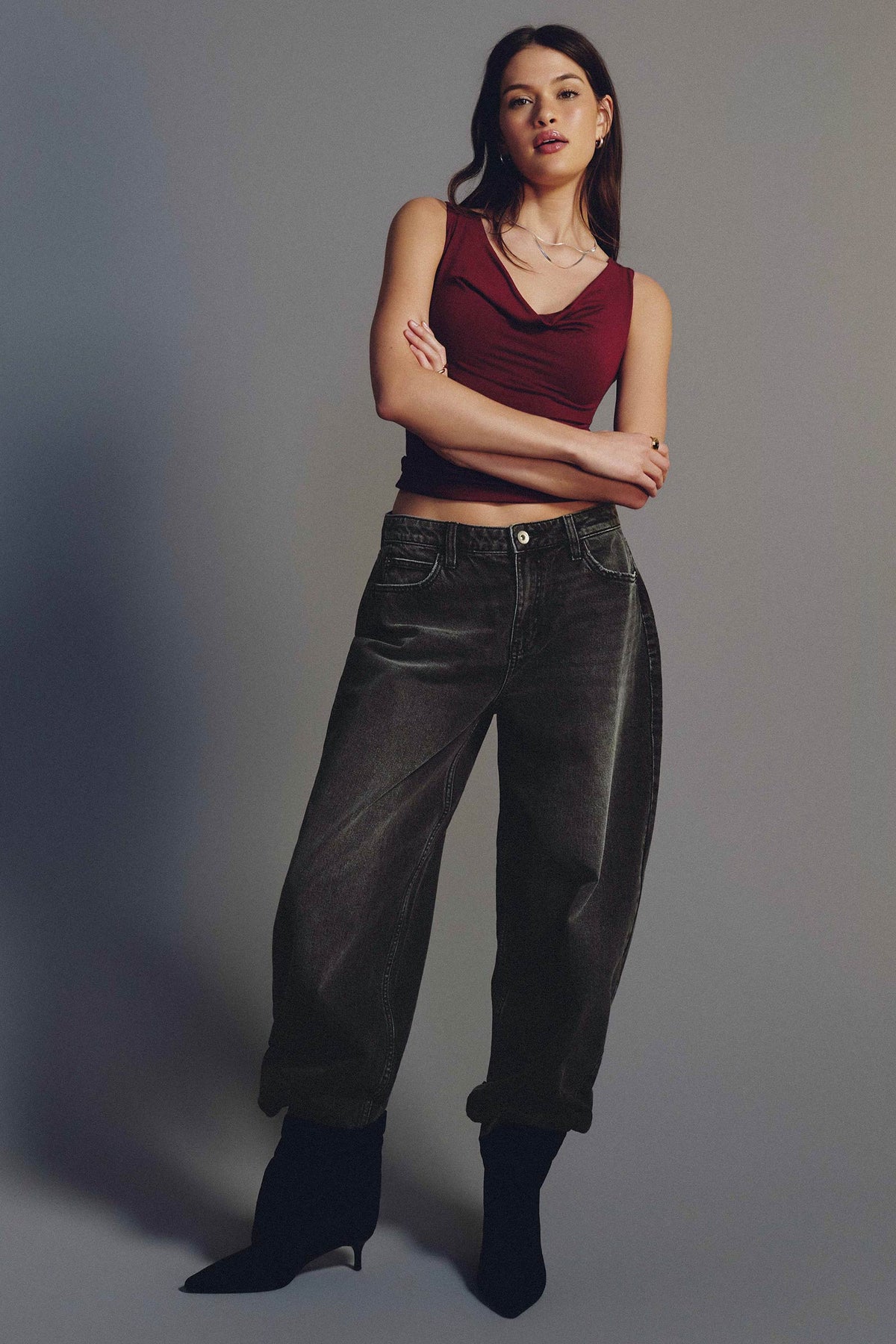 The Muse Fit Mid Rise Baggy Jean